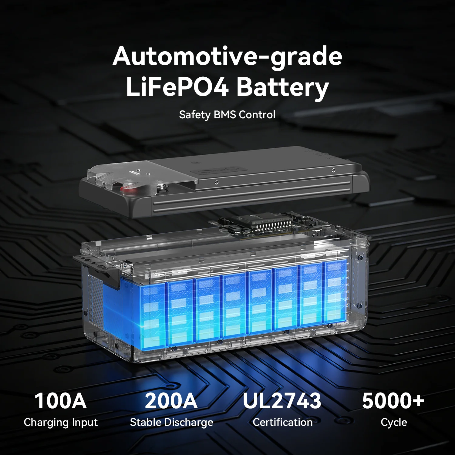 PECRON WB12200 Lithium 12V 200Ah Deep Cycle LiFePO4 Battery - Image 4