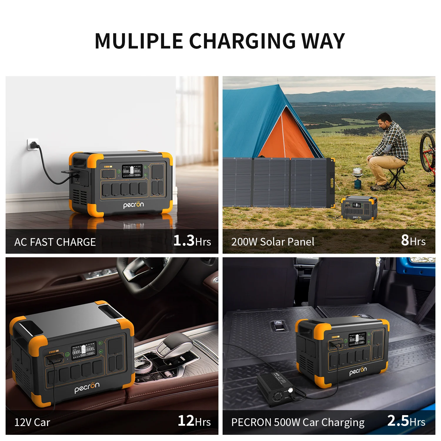 PECRON E1000LFP Portable Power Station 1800W 1024Wh PRE-ORDER - Image 11