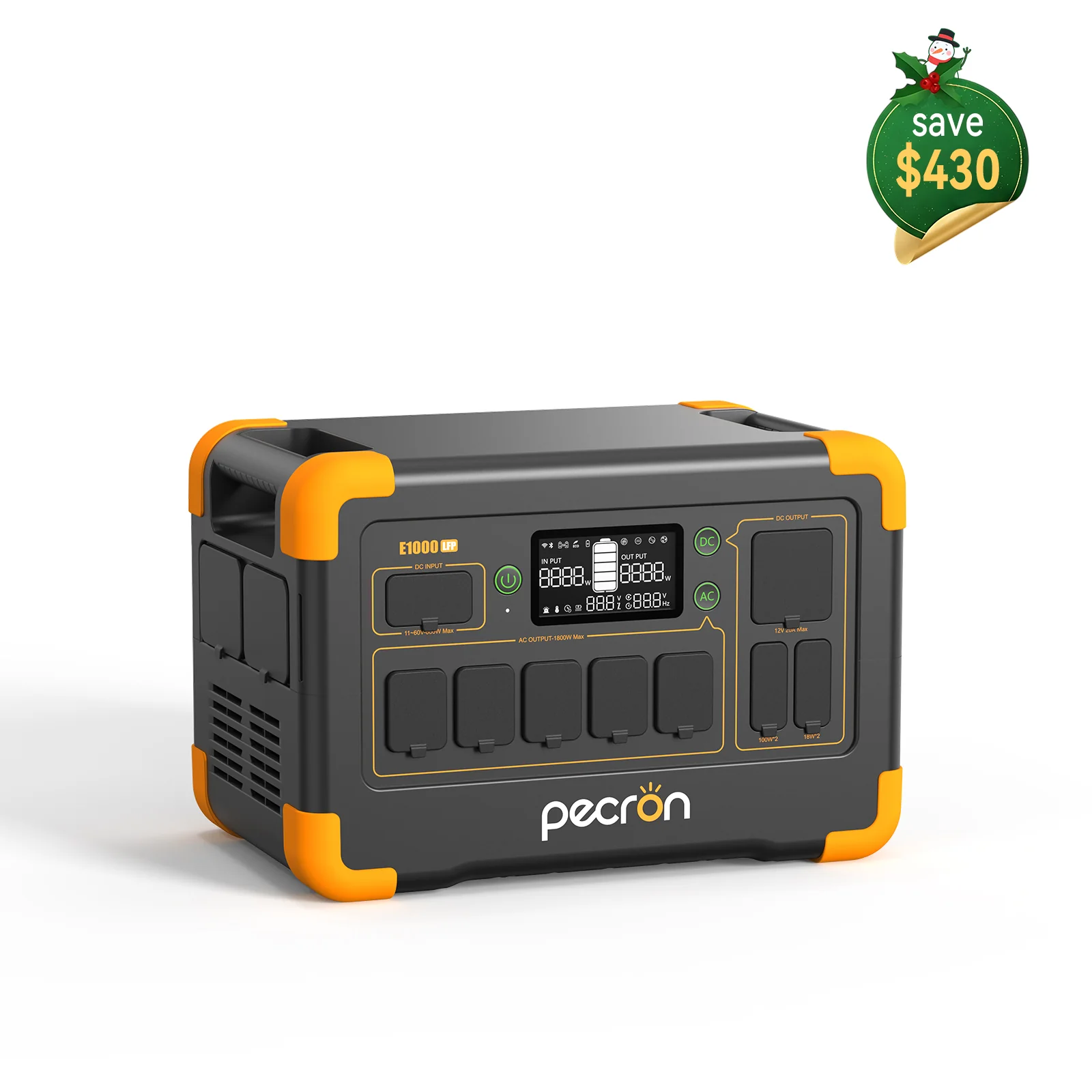 PECRON E1000LFP Portable Power Station 1800W 1024Wh PRE-ORDER - Image 16