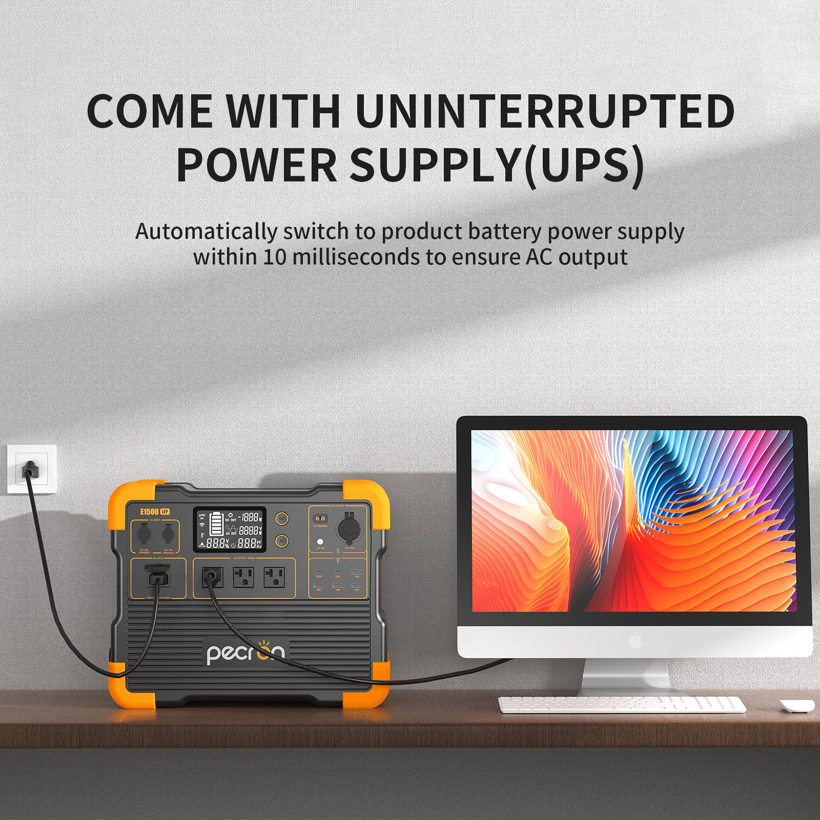 PECRON E1500LFP Expandable Portable Power Station 2200W 1536Wh - Image 5