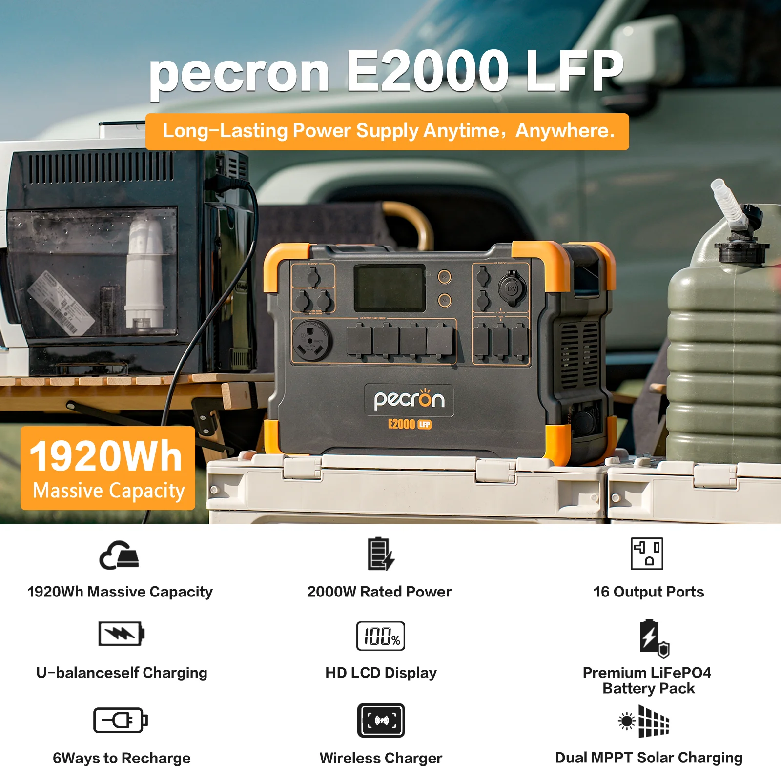PECRON E2000LFP Expandable Solar Generator System Kit - Image 11