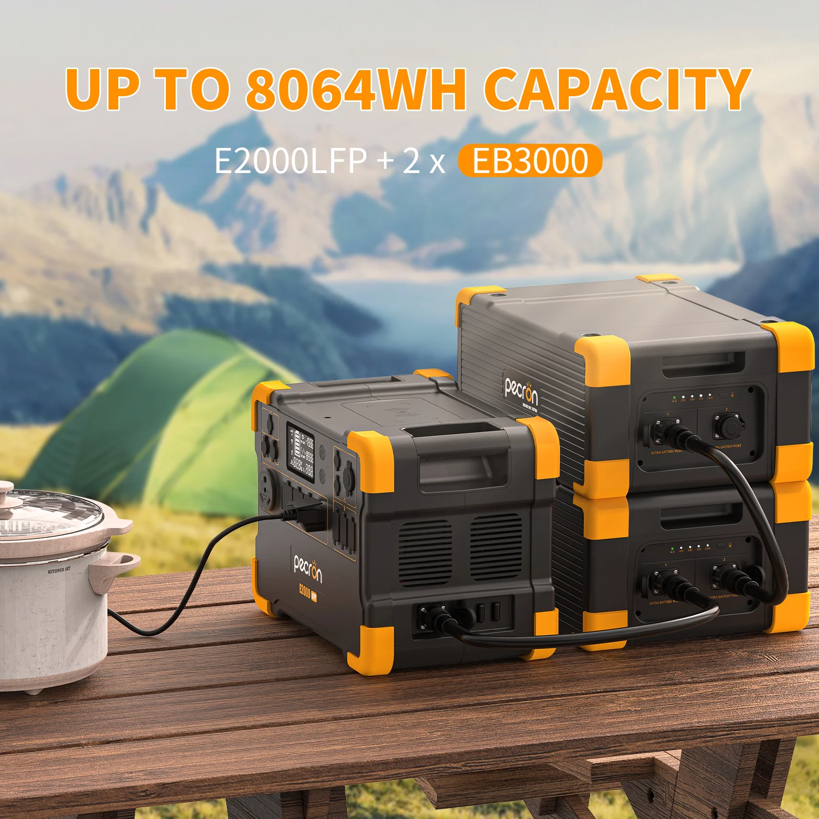 PECRON E2000LFP Expandable Portable Power Station 2000W 1920Wh - Image 11