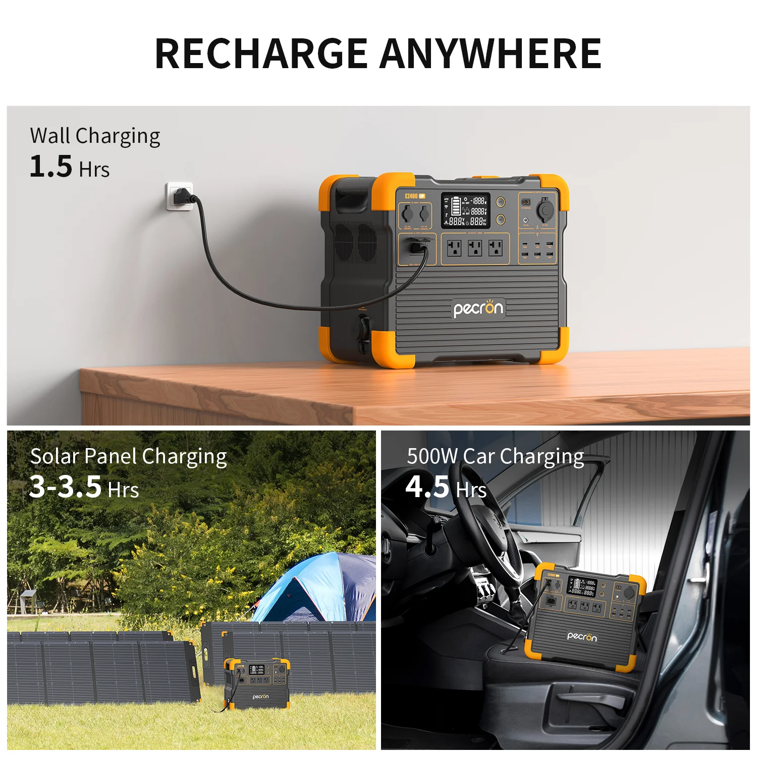 PECRON E2400LFP Portable Power Station 2400W 2048Wh - Image 10