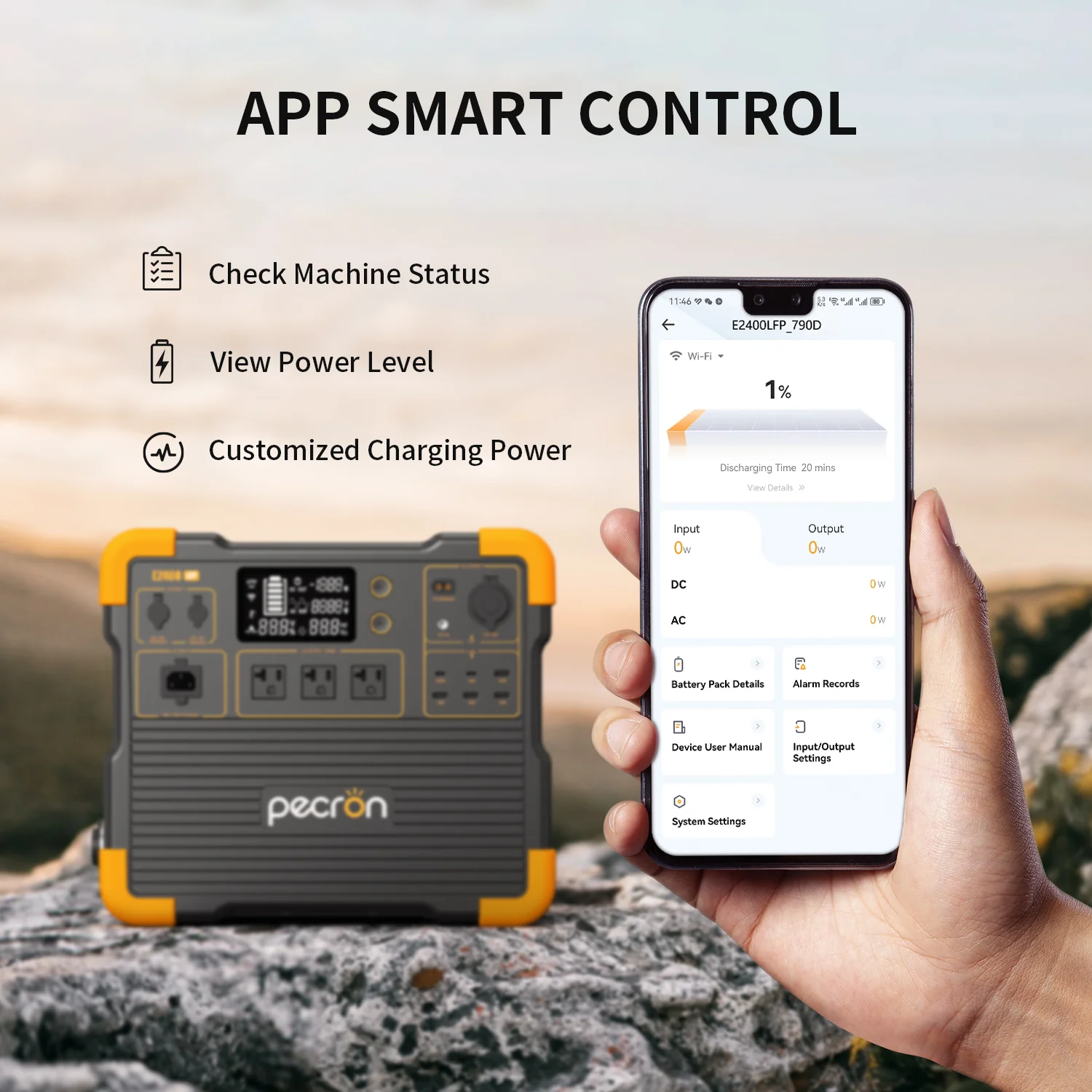 PECRON E2400LFP Portable Power Station 2400W 2048Wh - Image 5