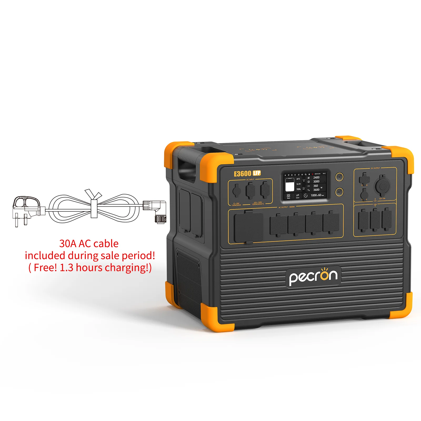 PECRON E3600LFP Portable Power Station 3600W 3072Wh - Image 5
