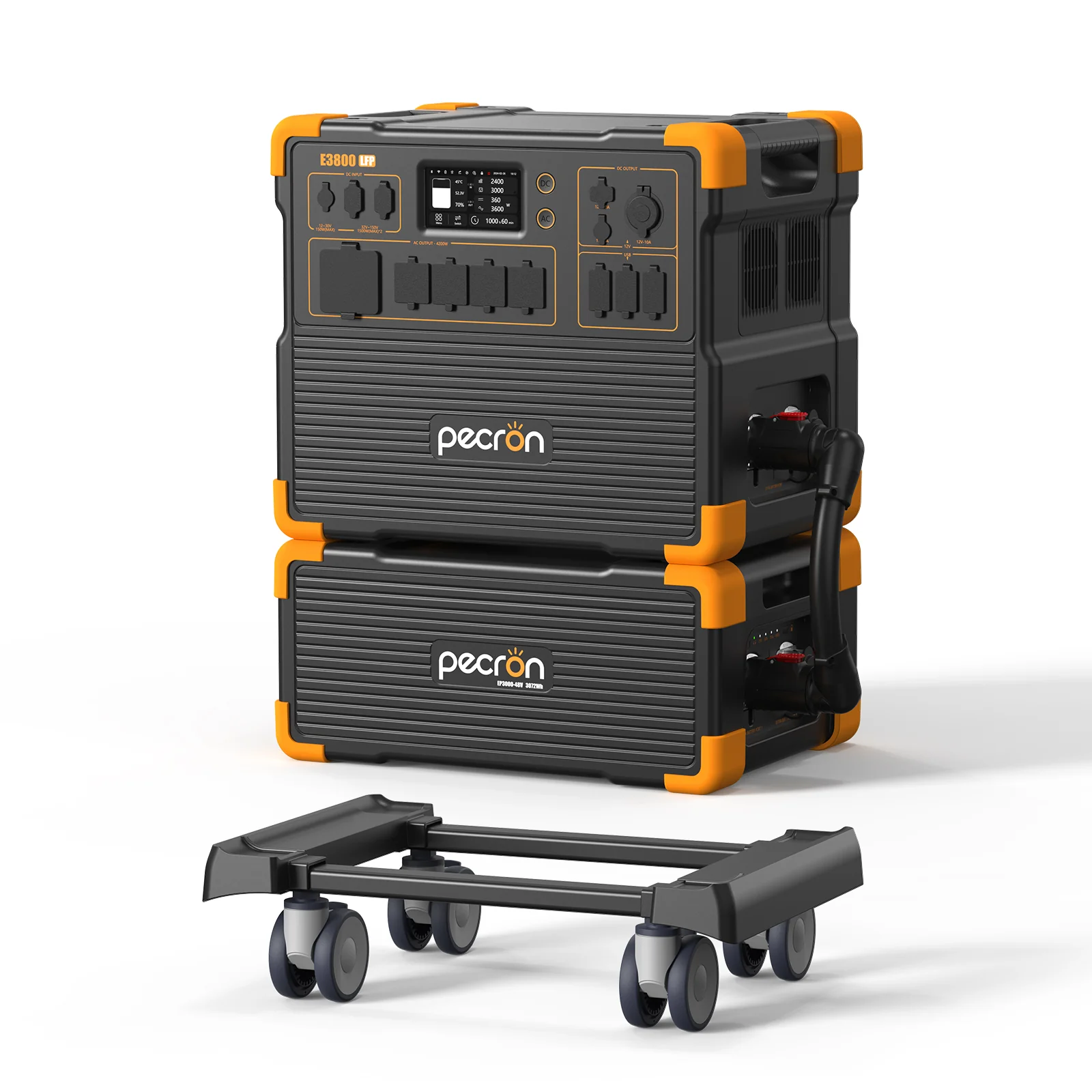 PECRON E3800LFP Solar Generator 4200W 3840Wh with Free Cart - Image 17