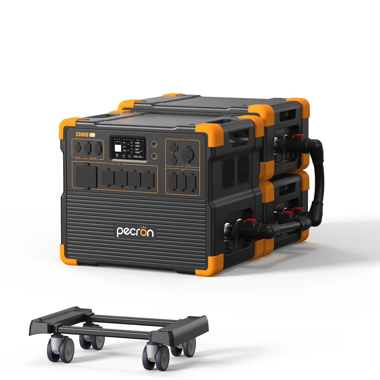 PECRON E3800LFP Solar Generator 4200W 3840Wh with Free Cart - Image 15