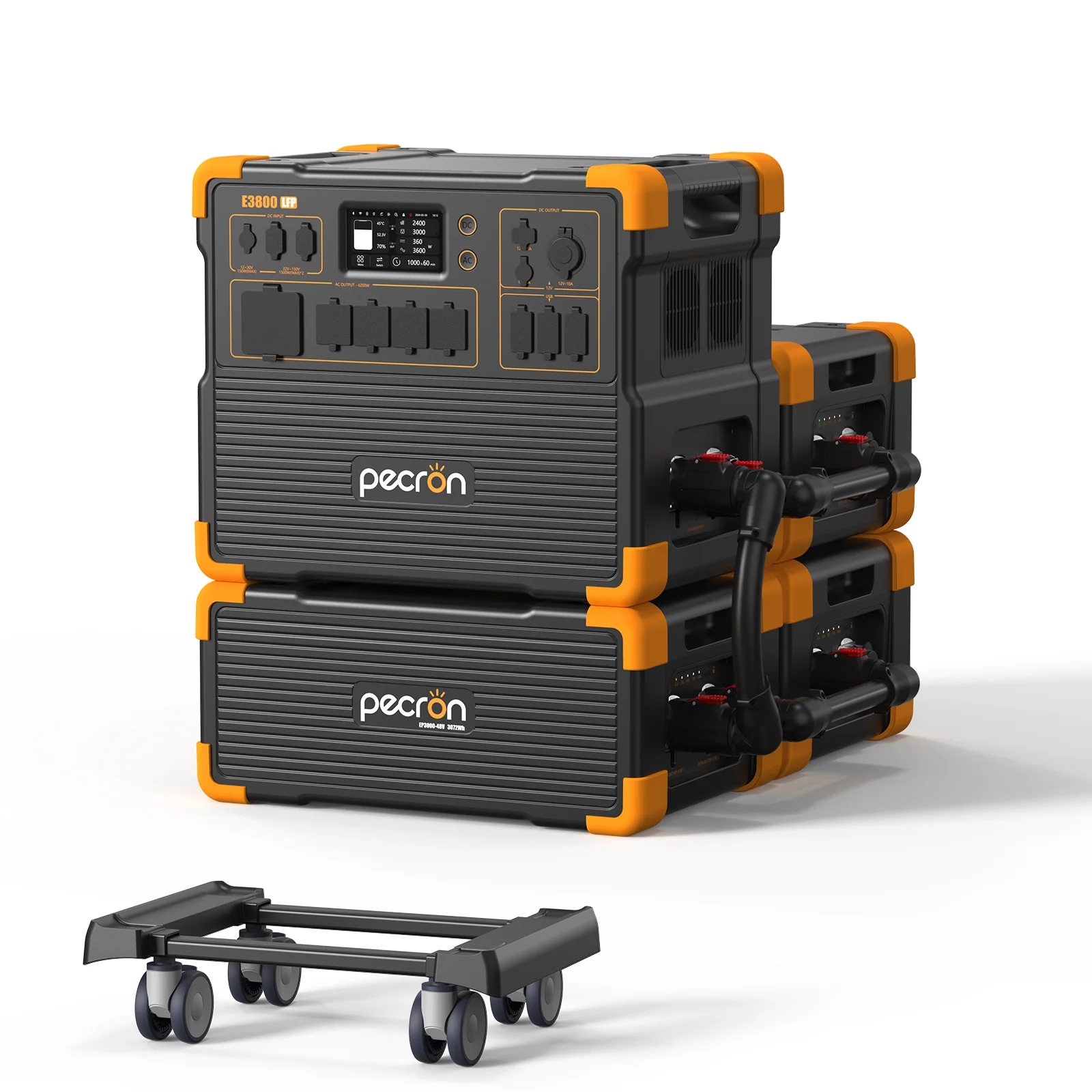 PECRON E3800LFP Solar Generator 4200W 3840Wh with Free Cart - Image 18