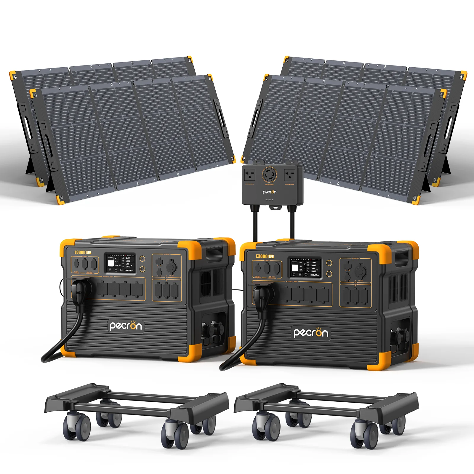 PECRON E3800LFP Portable Power Station 4200W 3840Wh with Free Cart - Image 19