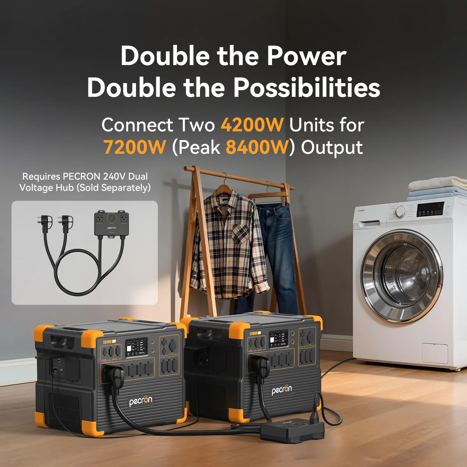 PECRON E3800LFP Portable Power Station 4200W 3840Wh with Free Cart - Image 21