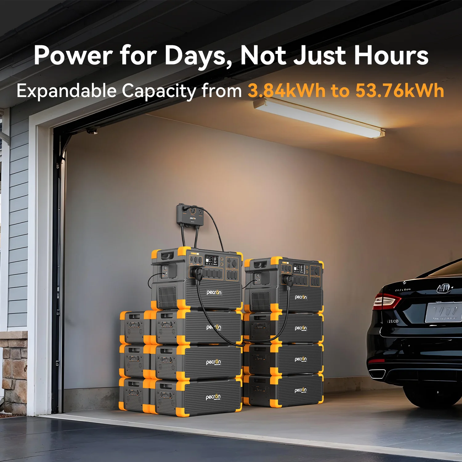 PECRON E3800LFP Portable Power Station 4200W 3840Wh with Free Cart - Image 22