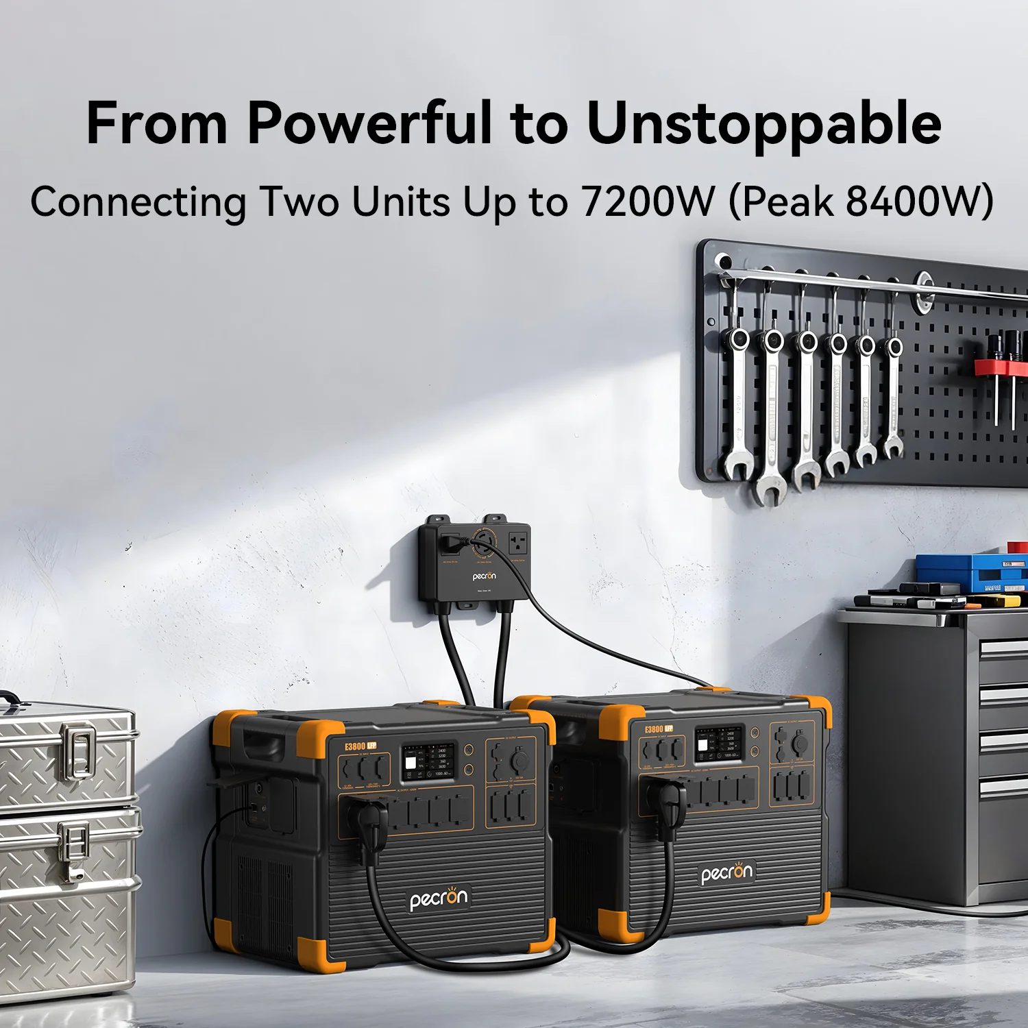 PECRON E3800LFP Portable Power Station 4200W 3840Wh with Free Cart - Image 23
