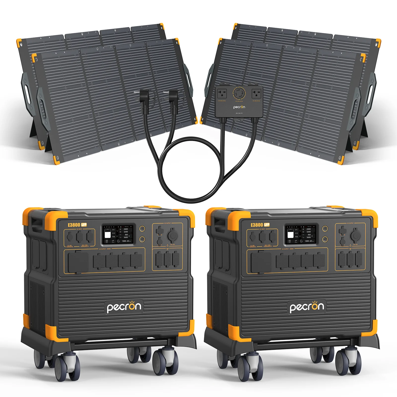 PECRON E3800LFP Portable Power Station 4200W 3840Wh with Free Cart - Image 26