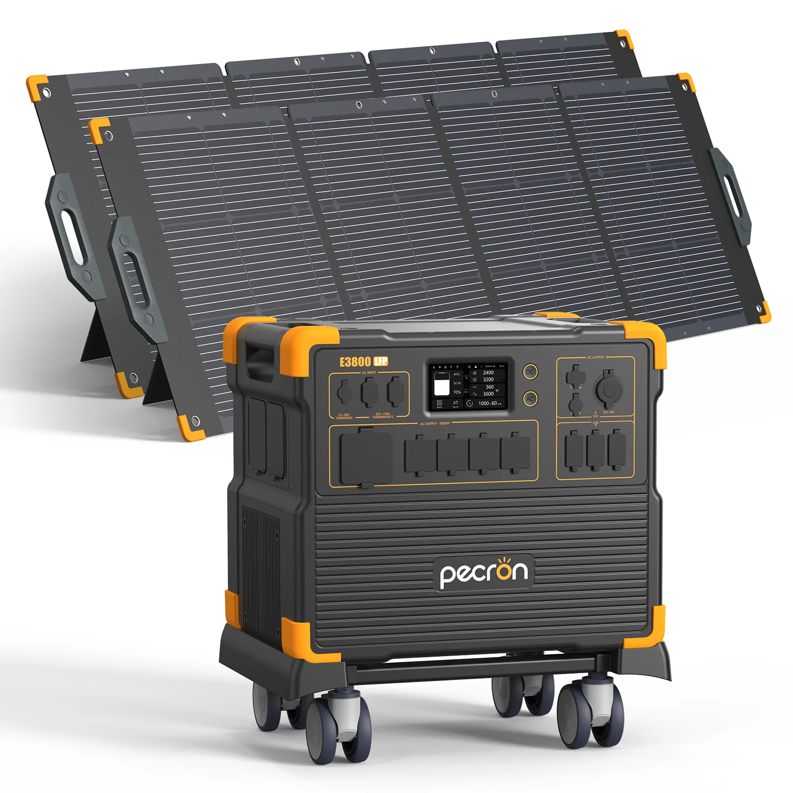 PECRON E3800LFP Solar Generator 4200W 3840Wh with Free Cart - Image 23