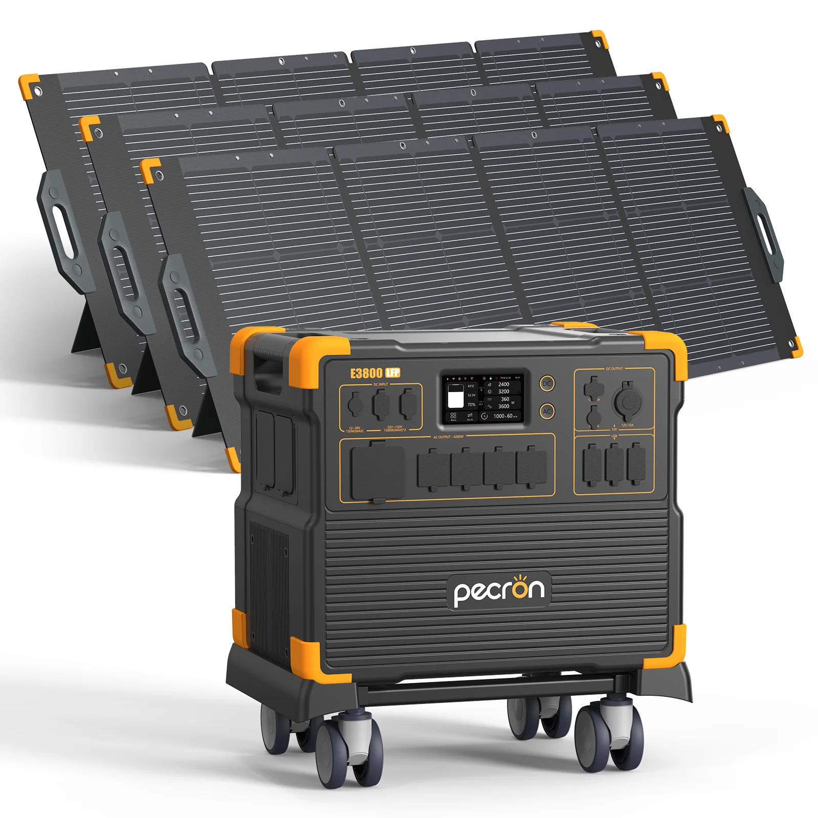 PECRON E3800LFP Solar Generator 4200W 3840Wh with Free Cart - Image 25