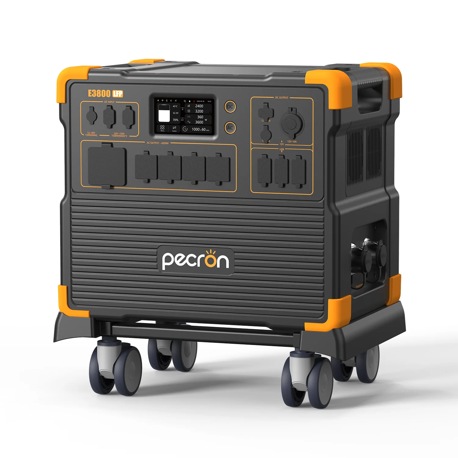 PECRON E3800LFP Solar Generator 4200W 3840Wh with Free Cart - Image 12