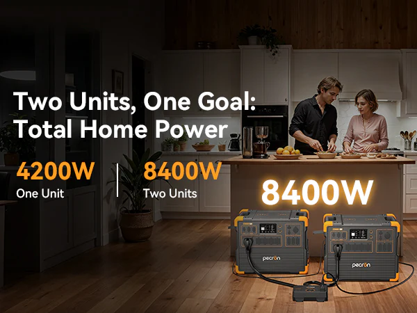 PECRON E3800LFP Solar Generator 4200W 3840Wh with Free Cart - Image 3