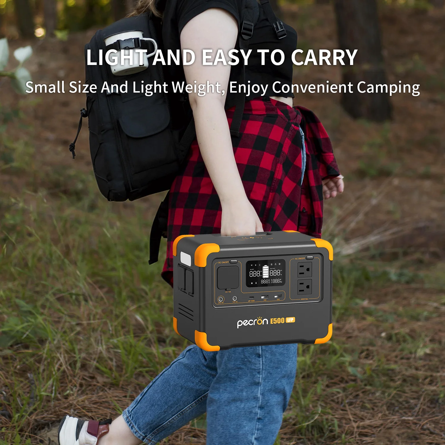 PECRON E500LFP Portable Power Station 600W 576Wh - Image 6