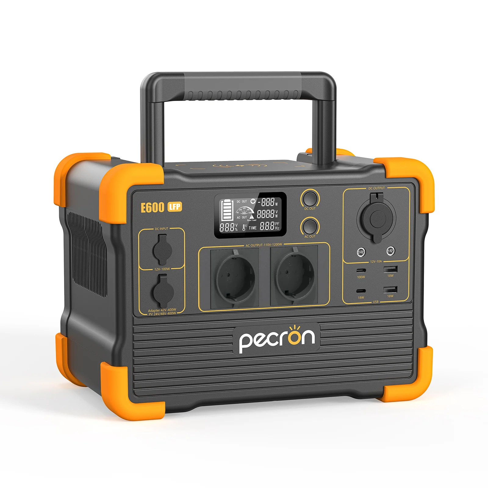 PECRON E600LFP 230V Portable Power Station 1200W 614Wh LiFePo4 EU Version - Image 4