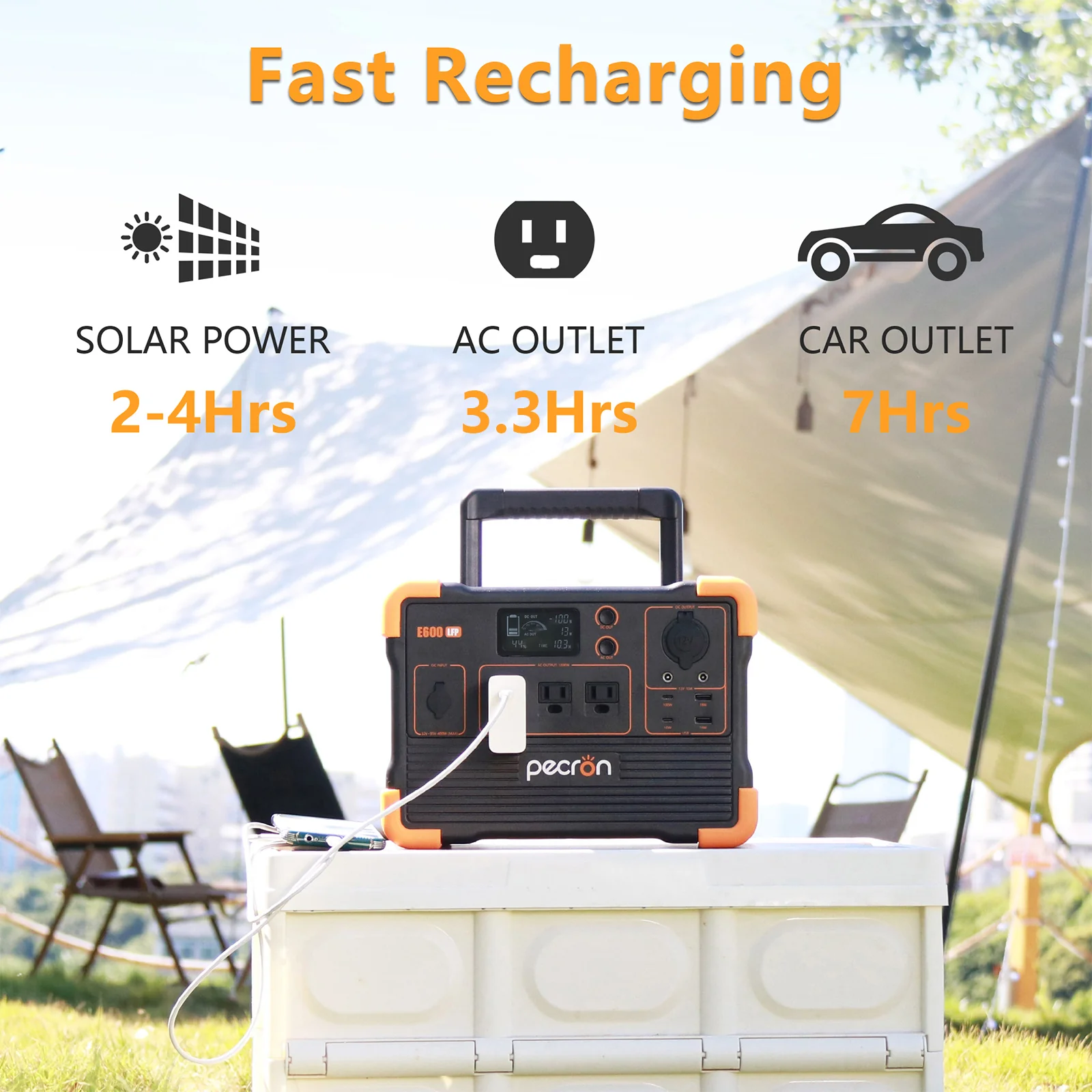 PECRON E600LFP Portable Power Station 1200W 614Wh LiFePo4 - Image 6