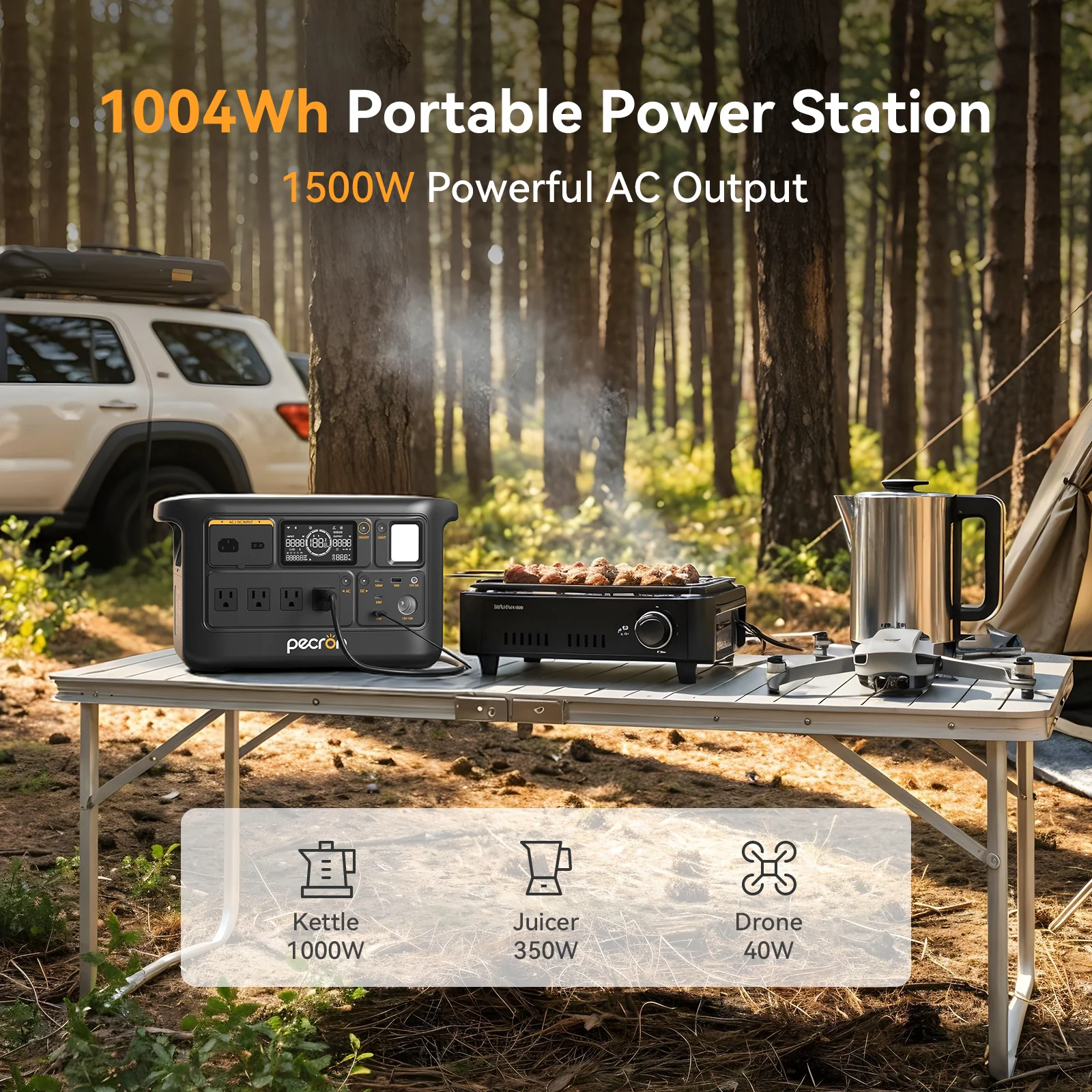 PECRON F1000LFP Solar Generator 1500W 1004Wh - Image 4