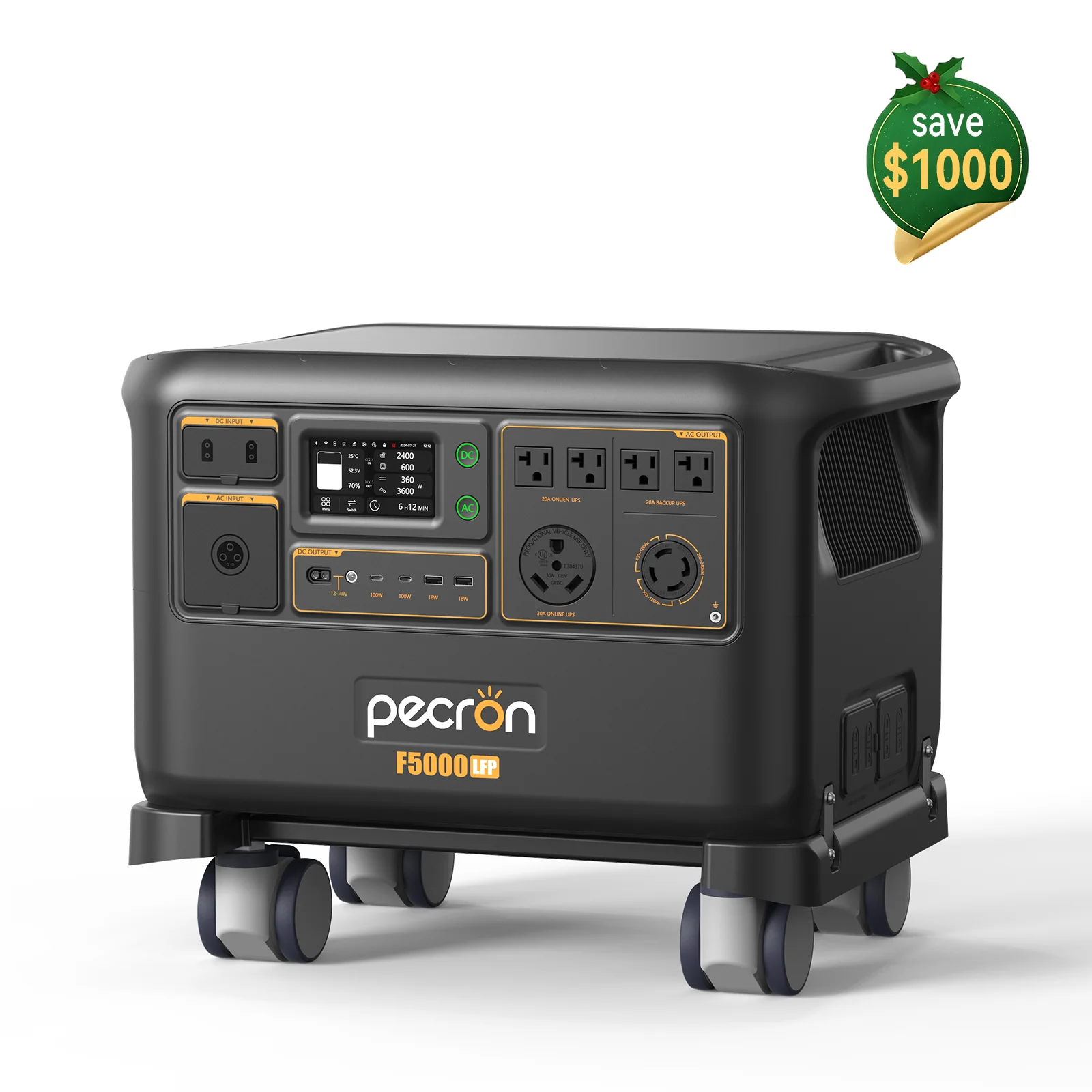 PECRON F5000LFP Portable Power Station 7200W 5120Wh 120V/240V PRE-ORDER - Image 24