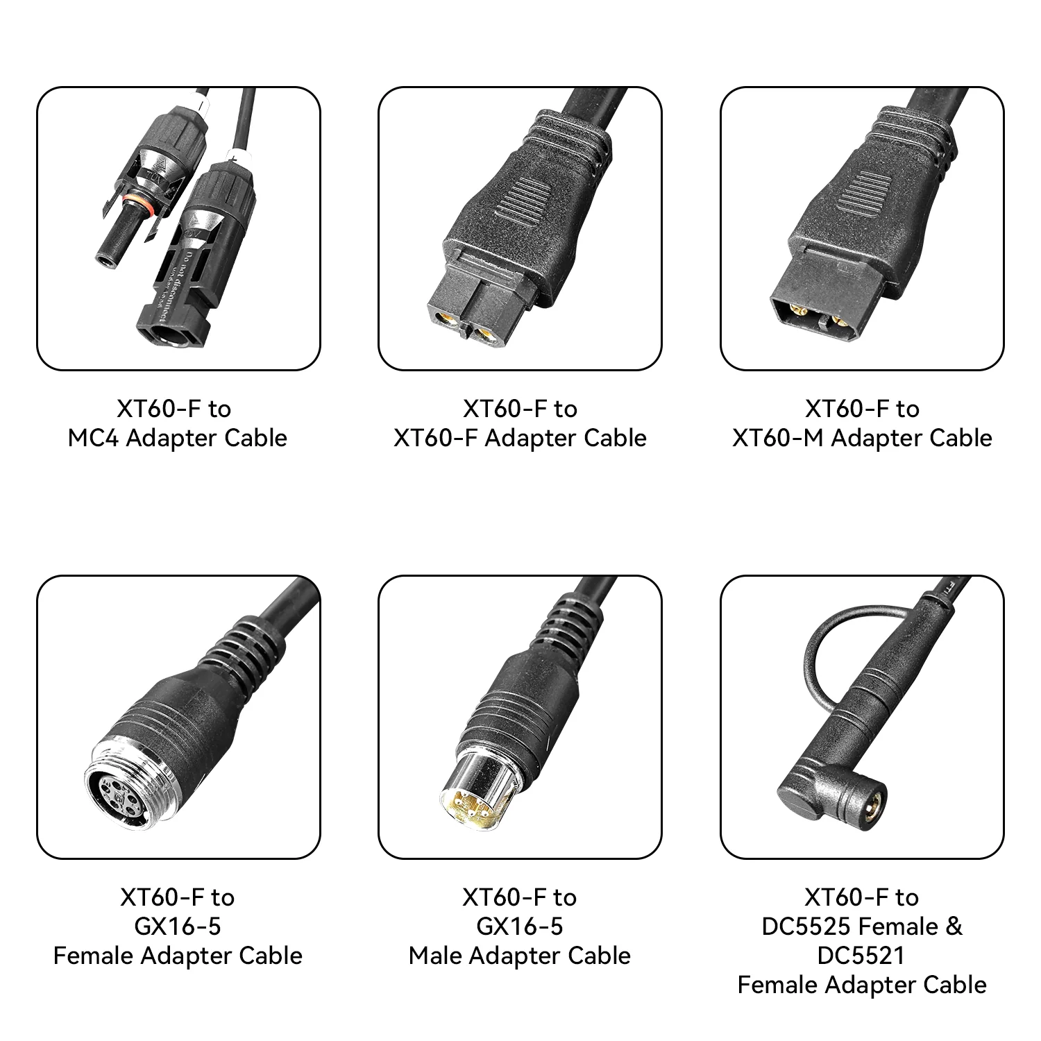 PECRON U20 Universal Cable Kit with 17 Different Adapter Cables for Power Station, Solar Panel - Image 5