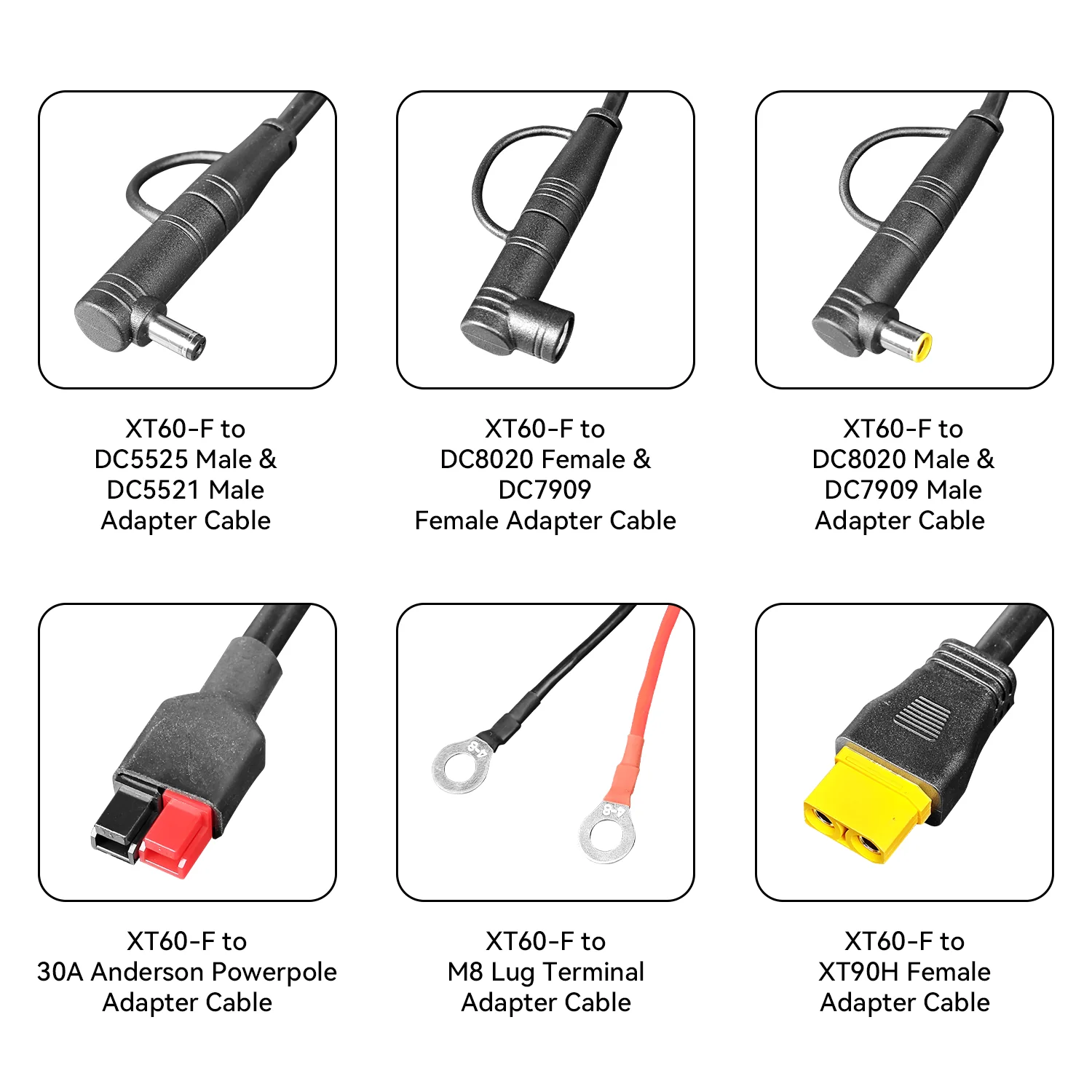 PECRON U20 Universal Cable Kit with 17 Different Adapter Cables for Power Station, Solar Panel - Image 6