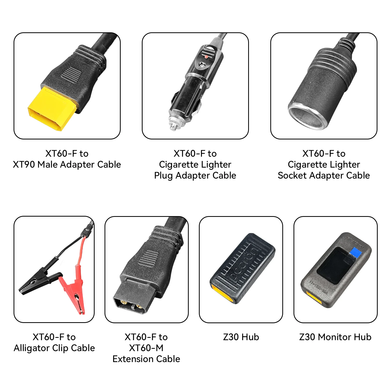 PECRON U20 Universal Cable Kit with 17 Different Adapter Cables for Power Station, Solar Panel - Image 8