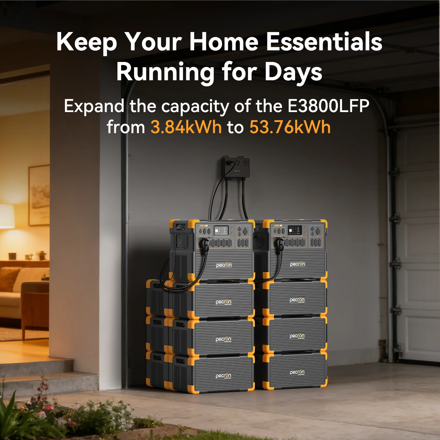 PECRON EP3800-48V Expansion Battery 3840Wh for E1500LFP/ E3600LFP/ E1000LFP/ E2400LFP/ F3000LFP - Image 6