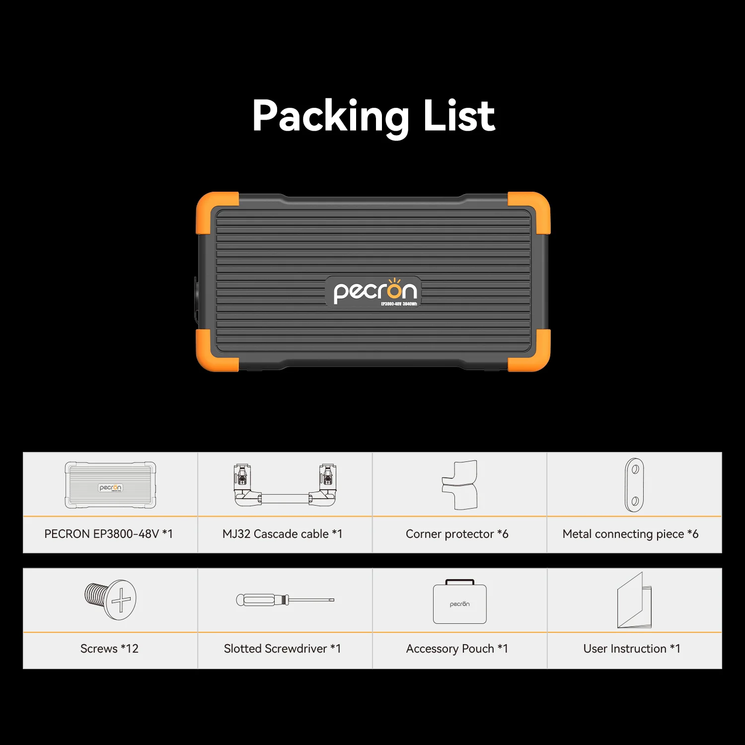 PECRON EP3800-48V Expansion Battery 3840Wh for E1500LFP/ E3600LFP/ E1000LFP/ E2400LFP/ F3000LFP - Image 7